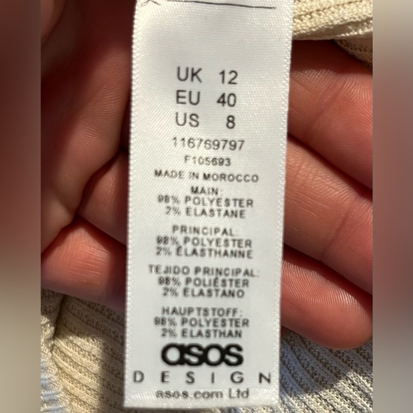 ASOS Ribbed capped sleeve mini dress - Picture 4 of 6